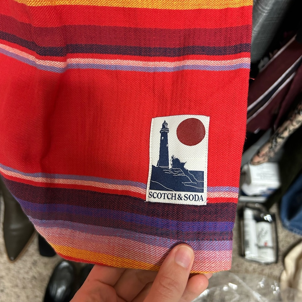 Scotch & Soda striped double face button down shi… - image 8